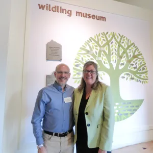 Steve Windhager and Stacey Otte, SBBG Patrick OHara art exhibit reception at the Wildling Art Museum