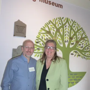 Steve Windhager and Stacey Otte, SBBG Patrick OHara art exhibit reception at the Wildling Art Museum