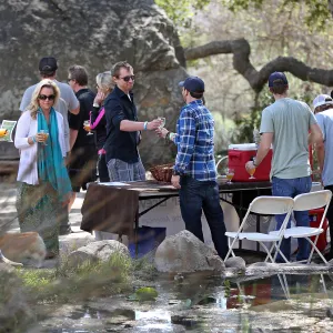 Santa Barbara Beer Garden Event, Blaskley Boulder, Meadow Pond, Robyn Parker and friends at Pure Order Brewing Station
