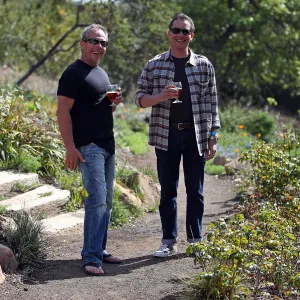 Santa Barbara Beer Garden Event, visitors in the Garden
