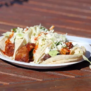 Santa Barbara Beer Garden Event, plate of food
