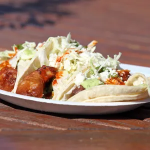 Santa Barbara Beer Garden Event, plate of food