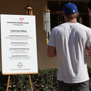 Santa Barbara Beer Garden Event, menu board