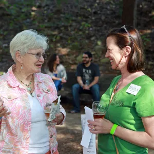 Santa Barbara Beer Garden Event, Judy Stapelmann and Gina Benesh