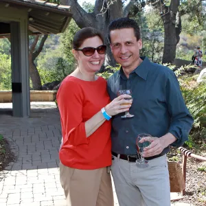 Santa Barbara Beer Garden Event, Stacey Buyers and Luke Swetland (President, Natural History Museum)