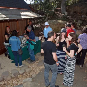 Santa Barbara Beer Garden Event, Figeroa Mountain Brewery, Chris pouring