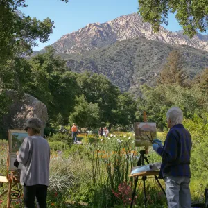 Artists Painting in the Garden