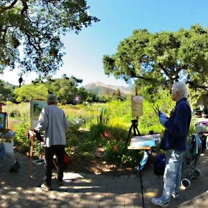 Artists Painting in the Garden
