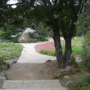 View from historic entry steps to the Blaksley Boulder