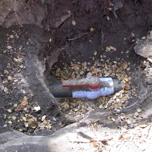Irrigation valve near Campbell Bench