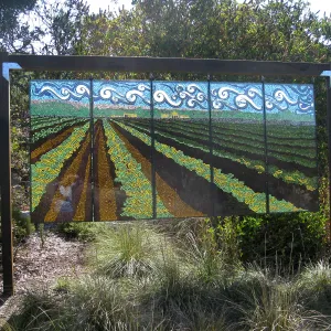 Kathleen Crocetti stained glass exhibition in the Meadow