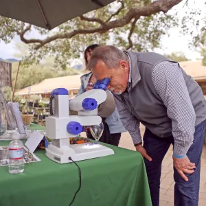 2015 Santa Barbara Beer Garden Event, Microscope Display