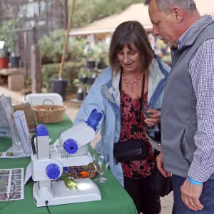 2015 Santa Barbara Beer Garden Event, Microscope Display