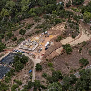Pritzlaff Conservation Center construction-aerial view