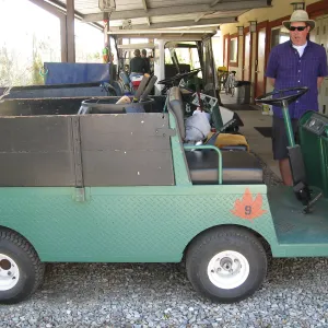 Rancho Santa Ana Botanic Garden, Bruce Reed, awed by the vehicles