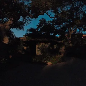 Information Kiosk by moonlight, Member Appreciation Month, Blue Moon Hike
