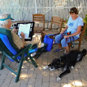 Trails n Tails 2015, caricature artist