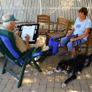 Trails n Tails 2015, caricature artist