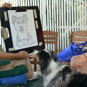 Trails n Tails 2015, caricature artist