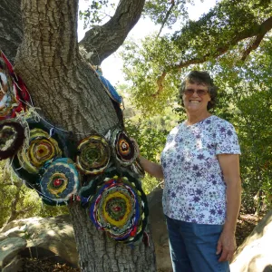 Dormant Dreams Yarn Blast Installation, Coast Oak Circles
