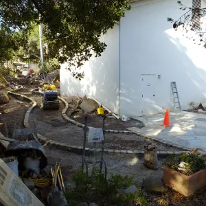 Home Demonstration Garden Renovation, view 31, looking towards southwest corner of Herbarium