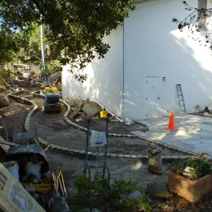 Home Demonstration Garden Renovation, view 31, looking towards southwest corner of Herbarium