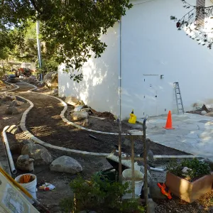 Home Demonstration Garden Renovation, view 31, looking towards southwest corner of Herbarium