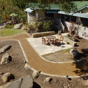 Home Demonstration Garden Renovation, view 16, looking towards southeast corner of Cottage