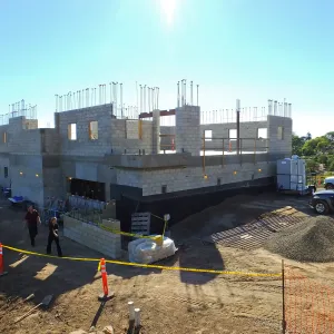 Pritzlaff Conservation Center Construction, exterior looking southwest