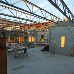 Pritzlaff Conservation Center Construction, looking northeast across Administrative office area