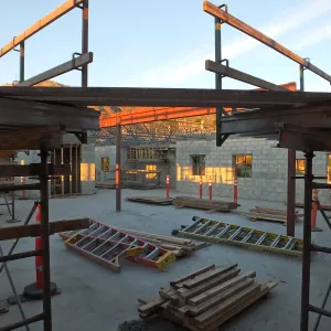 Pritzlaff Conservation Center Construction, looking northeast across Conference/Training area