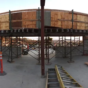 Pritzlaff Conservation Center Construction, panorama of south side of second floor