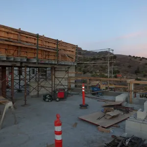 Pritzlaff Conservation Center Construction, looking northeast across deck