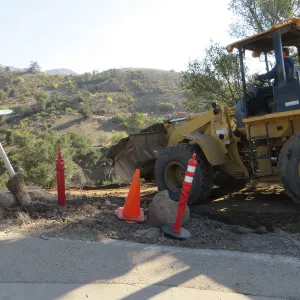 Resurfacing road, East Slope