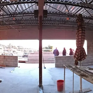Pritzlaff Conservation Center Construction, panorama of south side of second floor 