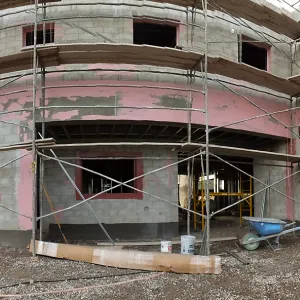 Pritzlaff Conservation Center Construction, panorama of east side