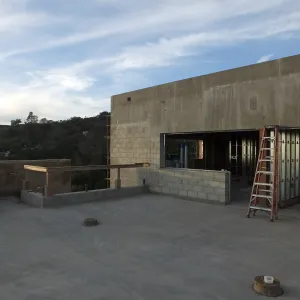 Pritzlaff Conservation Center Construction, looking northwest across deck