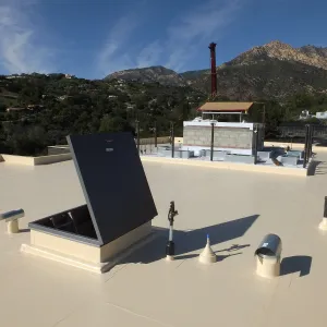 Pritzlaff Conservation Center Construction, looking northwest across roof