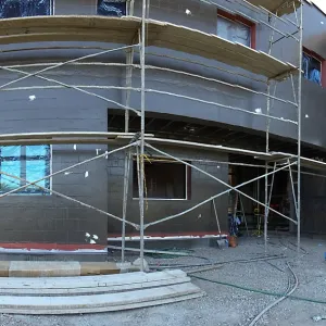 Pritzlaff Conservation Center Construction, panorama of east side