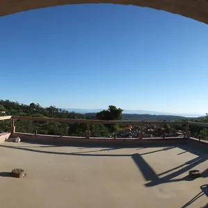 Pritzlaff Conservation Center Construction, panorama from south deck doorway