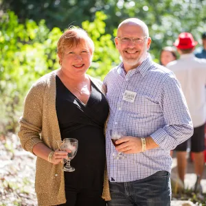 2016 Santa Barbara Beer Garden Event, Pamme Mickelson, Steve Windhager
