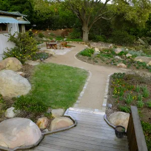 Home Demonstration Garden Renovation, view 28, looking east from deck