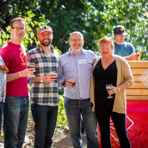 2016 Santa Barbara Beer Garden Event, Kent Porter, _,_, Steve Windhager, Pamme Mickelson