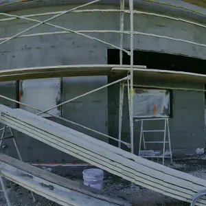 Pritzlaff Conservation Center Construction, panorama of east side