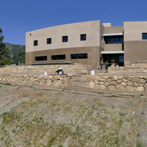 Pritzlaff Conservation Center Construction, panorama of west face