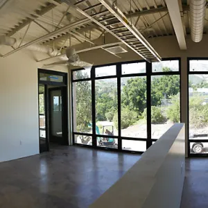 Pritzlaff Conservation Center Construction, panorama of Administrative Bullpen