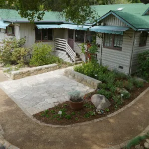 Home Demonstration Garden Renovation, view 15, looking towards southeast corner of Cottage
