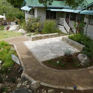 Home Demonstration Garden Renovation, view 16, looking towards southeast corner of Cottage