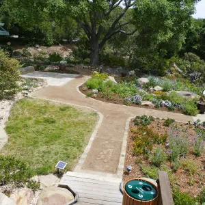 Home Demonstration Garden Renovation, view 29, looking east from deck