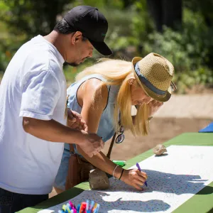 Cultivating the Wild: Native Gardens Tour and 90th Birthday Celebration, Birthday Card signing
